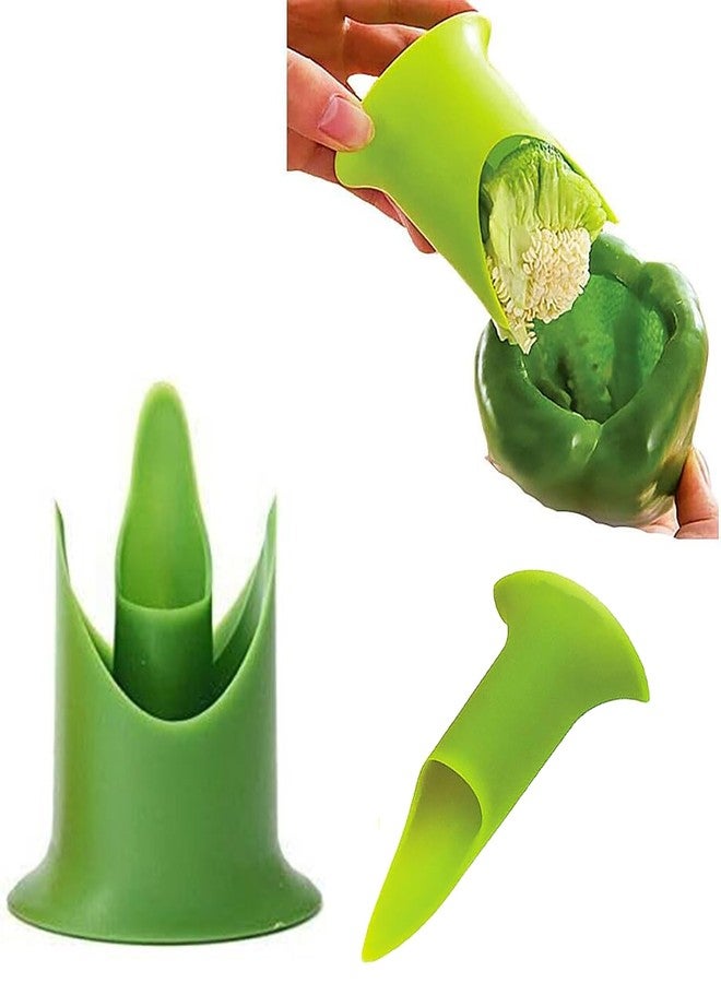 Bright Kitchen 2 pcs Pepper Corer Twist to Core & Seed Stuffed Bell Chili Jalapeno Cut Small - Image 1