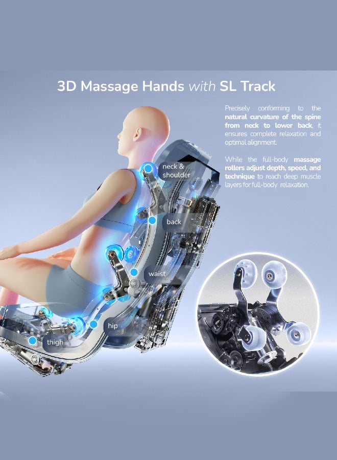 SERENO LIFE NOVA Full Body 3D Massage Chair with SL Track, Heat Therapy, Zero Gravity Recline, AI Voice Control, Bluetooth, 18 Auto Modes & Foot Reflexology - Image 2
