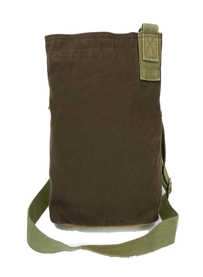 CHALA Patch Cross-Body Women Handbag, Canvas Messenger Bag - Paw Print Dark Brown - Image 4