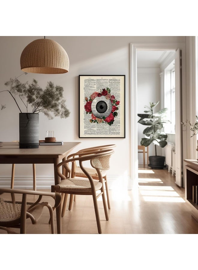 Poster Master Retro Roses And Eye Print - Flower Art - Anatomy Art - Human Eye Art - Floral Decor For Clinic, Hospital - 8X10 Unframed Wall Art - Image 5