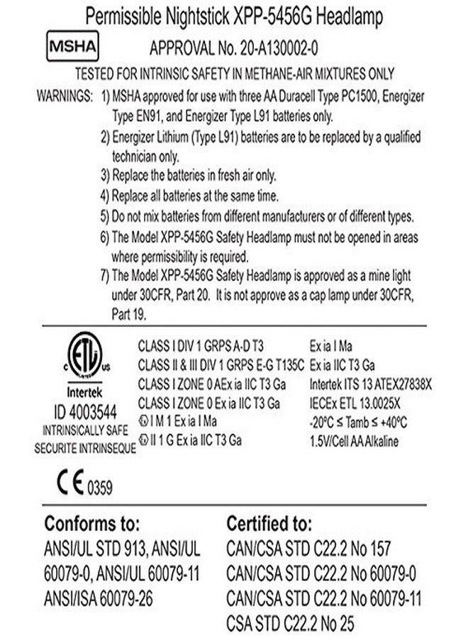 Nightstick XPP-5456G Intrinsically Safe Permissible Dual-Light Multi-Function Headlamp, 84mm, Green - Image 4