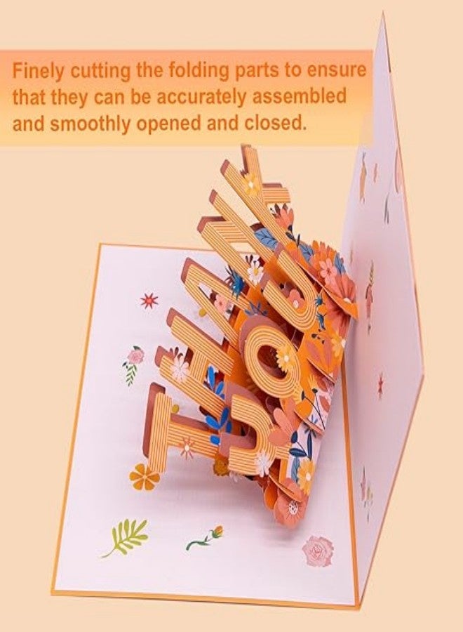 Thank You Pop Up Card, 3D Popup Thank You Gift Cards, Teacher Appreciation Card Thanks Giving Card for Parents, Friends, Colleague, Doctor - Image 3