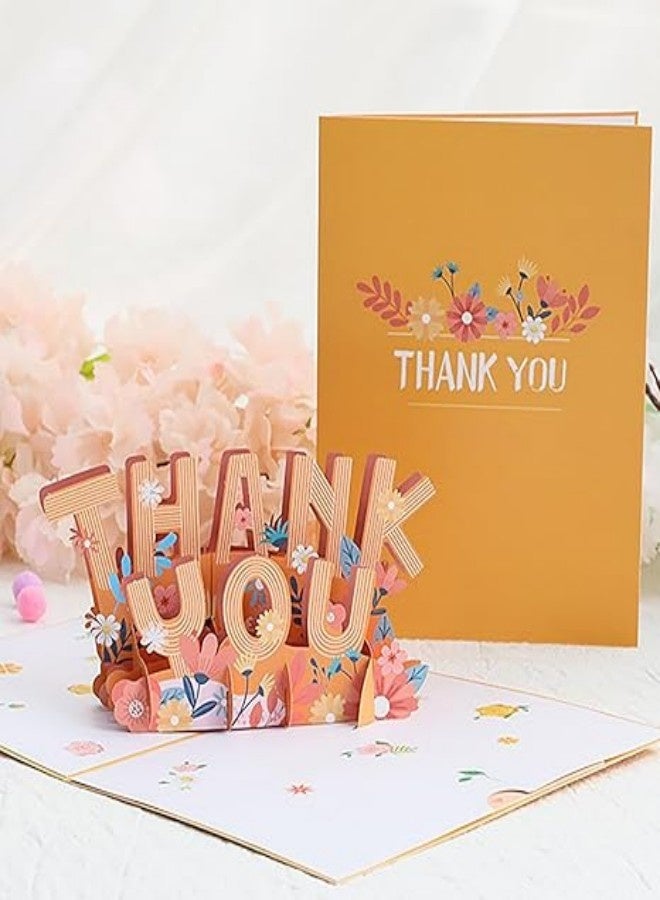 Thank You Pop Up Card, 3D Popup Thank You Gift Cards, Teacher Appreciation Card Thanks Giving Card for Parents, Friends, Colleague, Doctor - Image 1