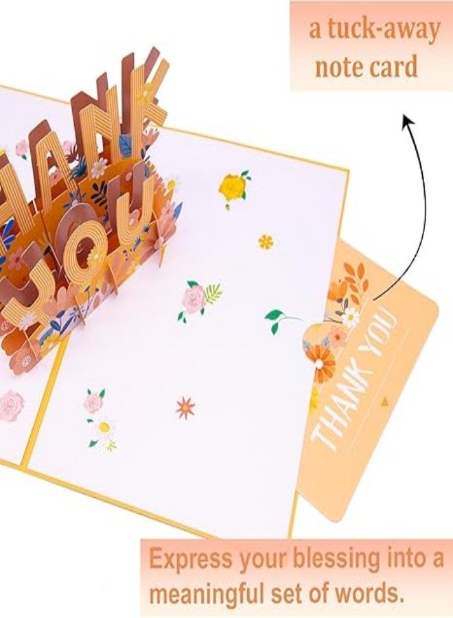 Thank You Pop Up Card, 3D Popup Thank You Gift Cards, Teacher Appreciation Card Thanks Giving Card for Parents, Friends, Colleague, Doctor - Image 4
