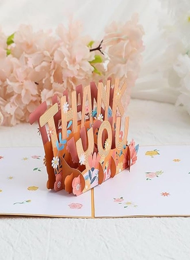 Thank You Pop Up Card, 3D Popup Thank You Gift Cards, Teacher Appreciation Card Thanks Giving Card for Parents, Friends, Colleague, Doctor - Image 2