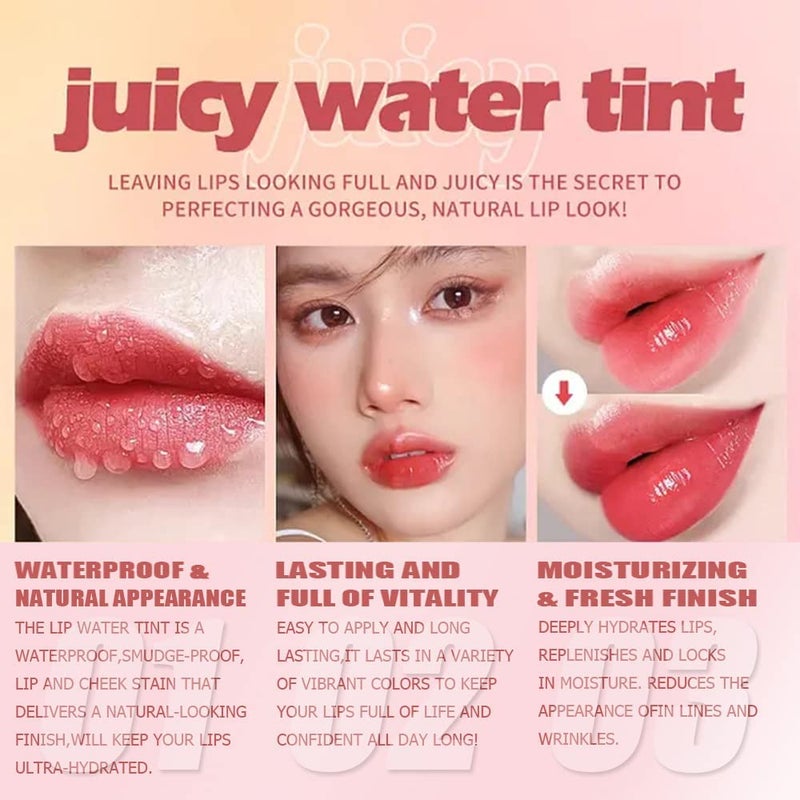Miniling 6 Colors Lip Tint Stain Set, Korean Makeup Lip Stain Moisturizing Mini Liquid Lipstick, Multi-use Lip and Cheek Tint, Long lasting Non-Stick Cup Waterproof, Cute Stuff, Lip Color Makeup - Image 5