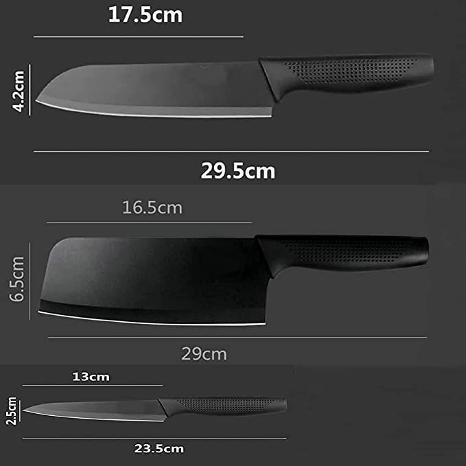 PRAYAS Pro Kitchen Knife Dishwasher Safe High Carbon German Stainless Steel Chefs Knives with Ergonomic Handle Elegant Black Knife AA AC - Image 2