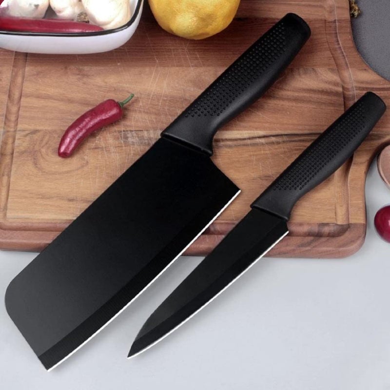 PRAYAS Pro Kitchen Knife Dishwasher Safe High Carbon German Stainless Steel Chefs Knives with Ergonomic Handle Elegant Black Knife AA AC - Image 3