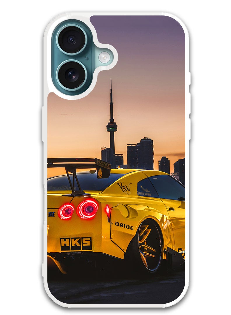 Theodor Protective Case Cover For APPLE IPHONE 16 Plus Car (3) (White Bumper) - Image 1