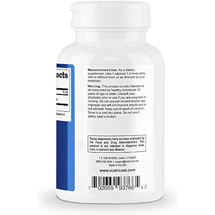 Nutricost N-Acetyl L-Cysteine (NAC) 600mg, 120 Vegetarian Capsules - Non-GMO, Gluten Free, Vegetarian Caps - Image 2