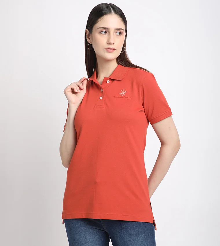 BEVERLY HILLS POLO CLUB Logo Embroidered Polo T-Shirt