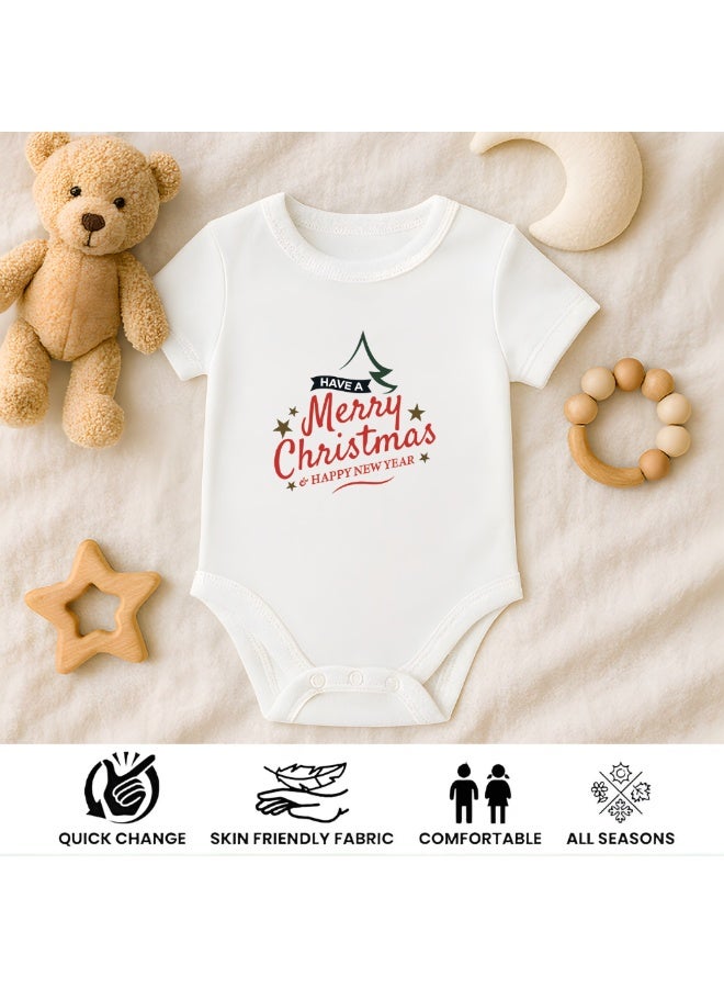 PRINTSHOP4ME Merry Christmas Baby Onesie Romper Baby Bodysuit,Unisex Soft Cotton Fabric 100% Cotton - Image 5