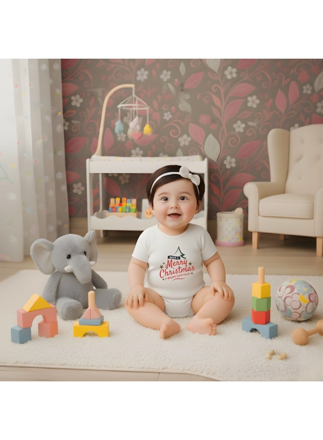 PRINTSHOP4ME Merry Christmas Baby Onesie Romper Baby Bodysuit,Unisex Soft Cotton Fabric 100% Cotton - Image 4