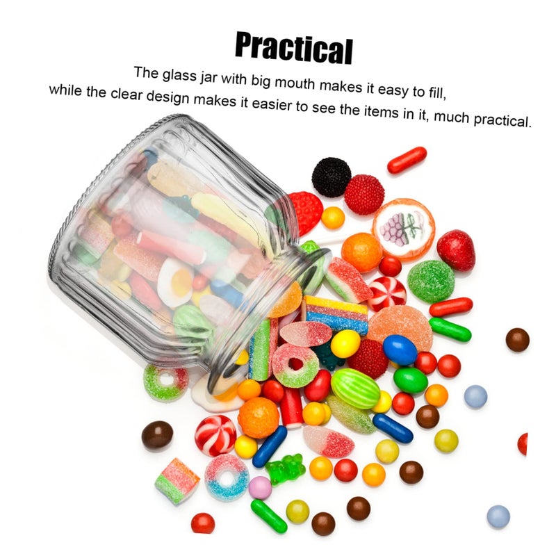 2pcs Glass Storage Jars With Airtight Lids For Cookies Snacks Dry Food - Image 4