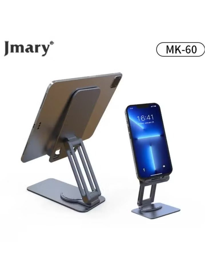 Jmary MK-60 360 Degree Mobile Phone and Tablet Desktop Holder – Adjustable Stand for Phones and Tablets – Perfect for Viewing, Video Calls, Reading, or Streaming – Stable, Durable, and Versatile Holder for Home or Office Use - Image 1