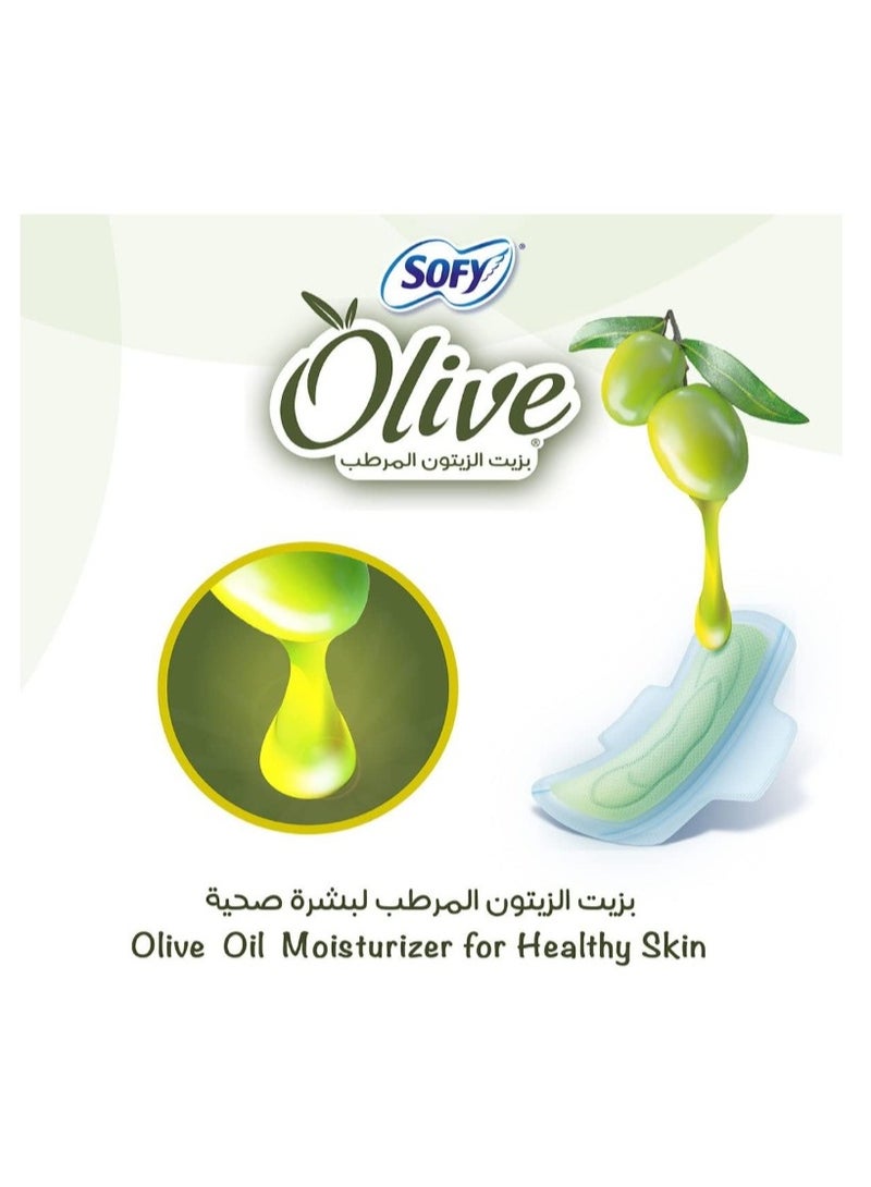 صوفي فوط صحية سوفي أوليف سليم نايت كومفورت، 32 سم، بأجنحة، 26 فوطة - Image 2