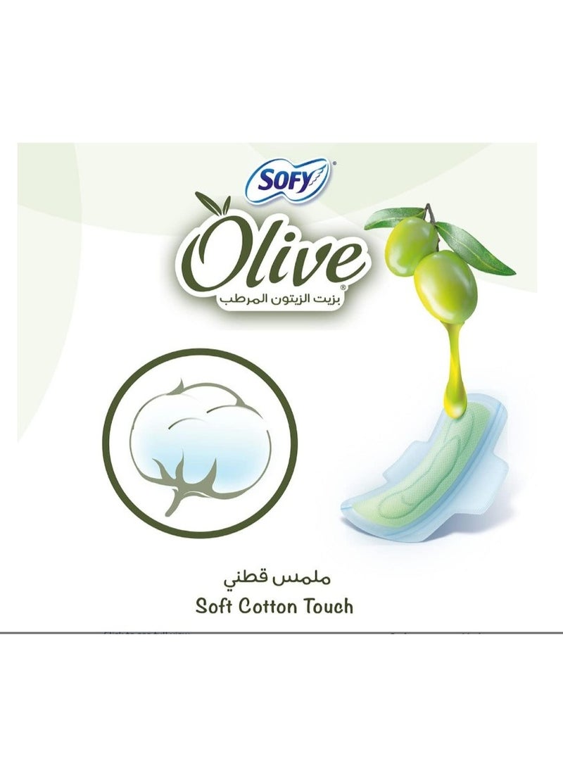 صوفي فوط صحية سوفي أوليف سليم نايت كومفورت، 32 سم، بأجنحة، 26 فوطة - Image 4