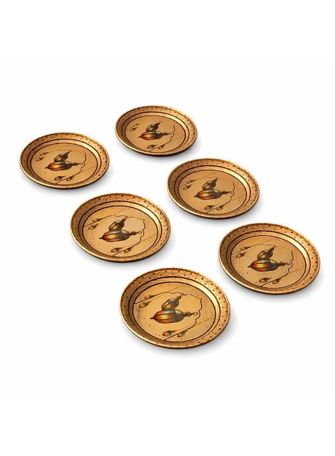 طقم أطباق تقديم وكوسترات رمضانية 6 قطع - Image 1