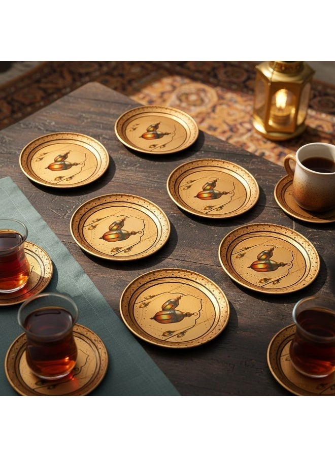 طقم أطباق تقديم وكوسترات رمضانية 6 قطع - Image 5