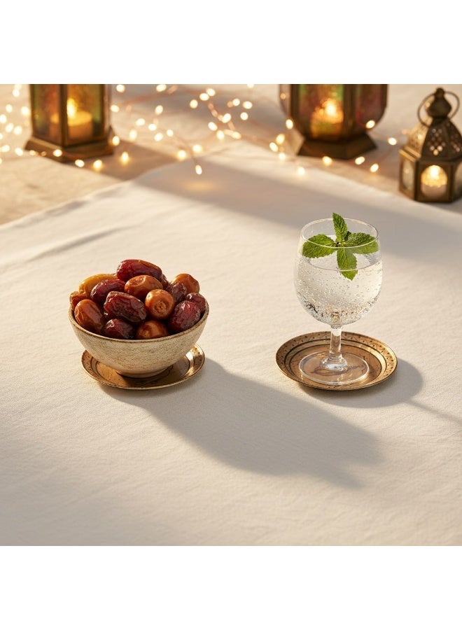 طقم أطباق تقديم وكوسترات رمضانية 6 قطع - Image 2