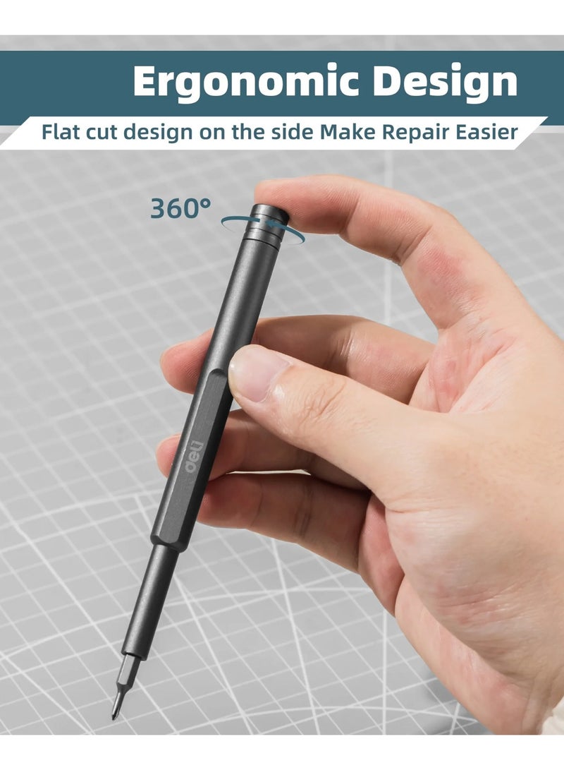 Deli 57-in-1 Small Precision Screwdriver Set, Professional Magnetic Mini Household Repair Tool Kit for Phone, Computer, Watch, Laptop, Macbook, Game Console, Eyeglass - Image 4