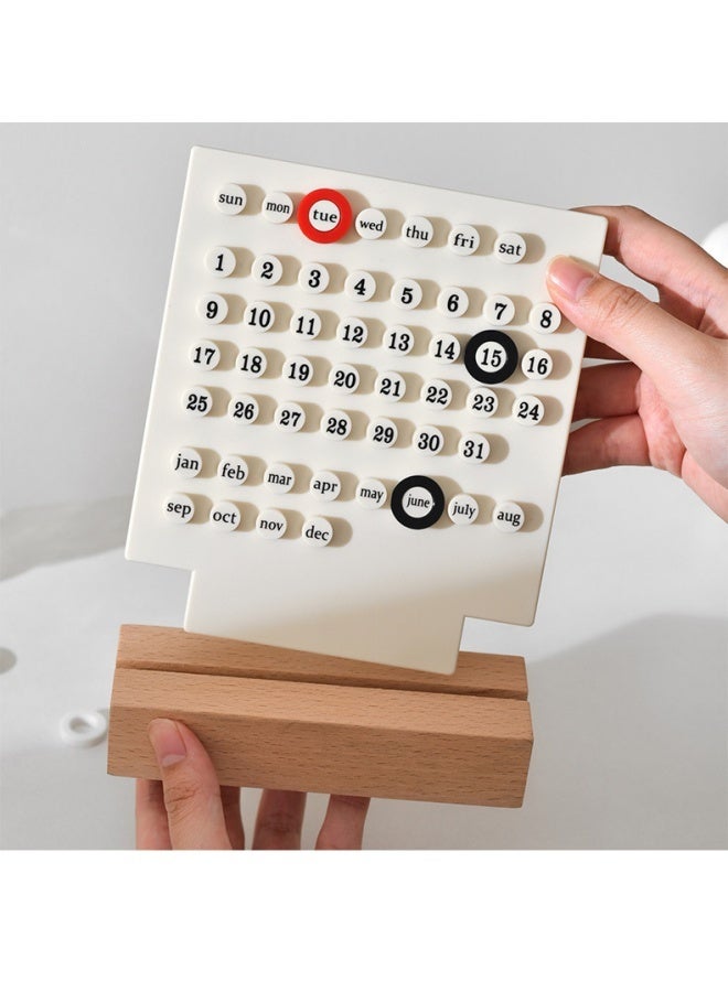 Generic Ring perpetual calendar handmade diy ring desk calendar desktop decoration office calendar  - Image 2