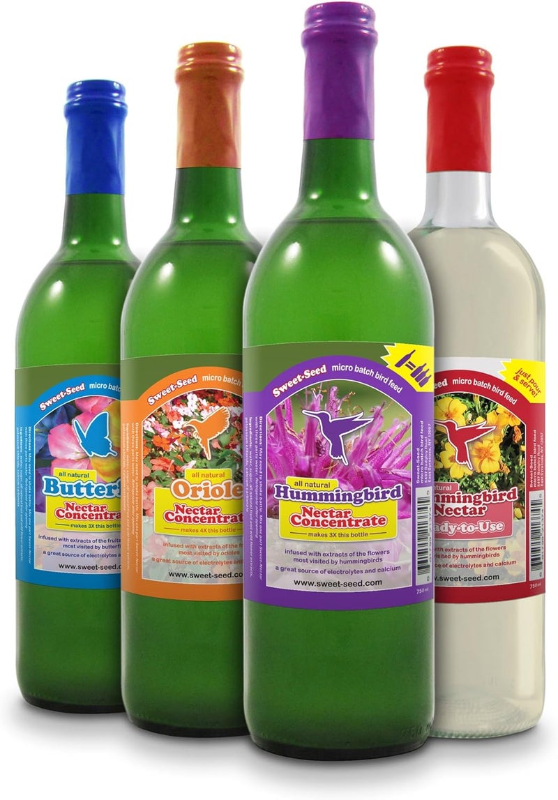 طعام الطيور الطنانة من نوع Sweet-Nectar: نيكتار طبيعي 100٪ وخالي من الأصباغ، منتج عالي الجودة (سعة 750 مل، جاهز للاستخدام فورًا).