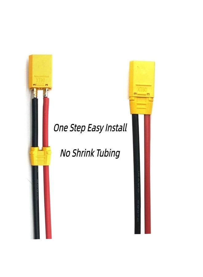 AFDHGS XT90 Connector Set with Solder Point Cover Caps (24pcs) - Upgraded Gold-Plated Copper for RC Vehicles and Electronics - Image 3