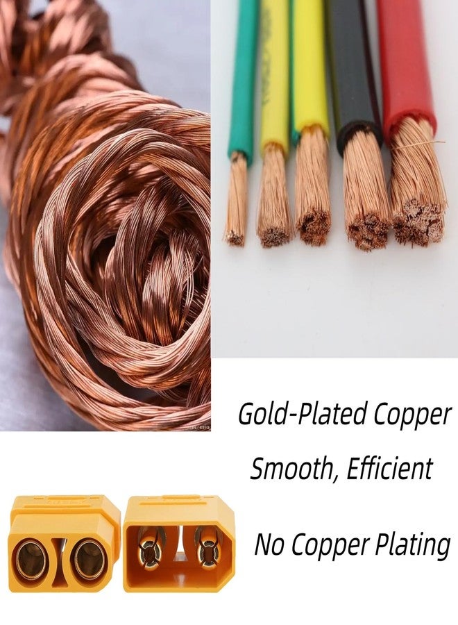 AFDHGS XT90 Connector Set with Solder Point Cover Caps (24pcs) - Upgraded Gold-Plated Copper for RC Vehicles and Electronics - Image 4