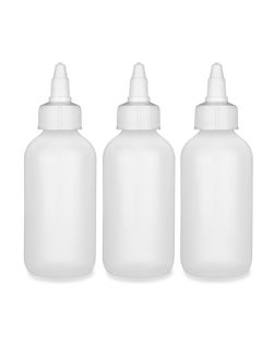 BRIGHTFROM BRIGHTFROM Twist Top Applicator Bottles, Squeeze 4 OZ Empty Plastic Bottles, Refillable, Open/Close Nozzle - Leak Proof, Multi Purpose - 3 PACK  - Image 1