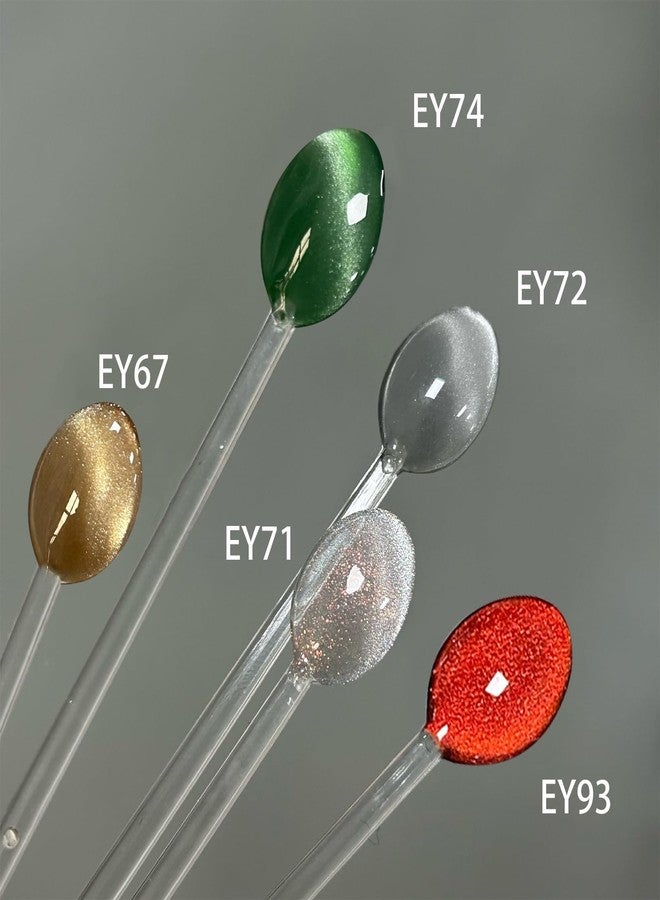 Mobray طلاء أظافر جل موباى الفضي الكريستالي بعيون القط 15 مل UV ضوء القمر طلاء أظافر بعيون القط مع مغناطيس، طلاء جل شفاف بعيون القط طويل الأمد لتصميم فن الأظافر للنساء، EY72 - Image 4