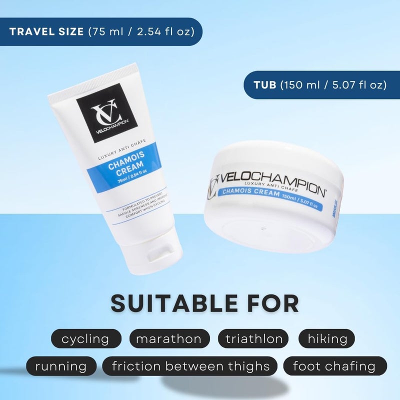 Luxury Chamois Cream for Cyclists, Runners and Athletes | Vegan, Cooling, Hydrating Anti Chafing Cream | Reduces Friction and Rubbing | Suitable for Men & Women (75ml) - Image 5