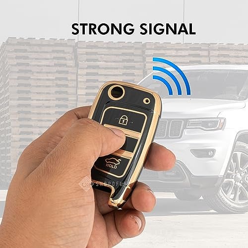 SHOPOFLUX TPU Key Cover Compatible with Hyundai Verna 2024 2023 | i20 N line N6 Car 3 Button Flip Key (Black) - Image 3