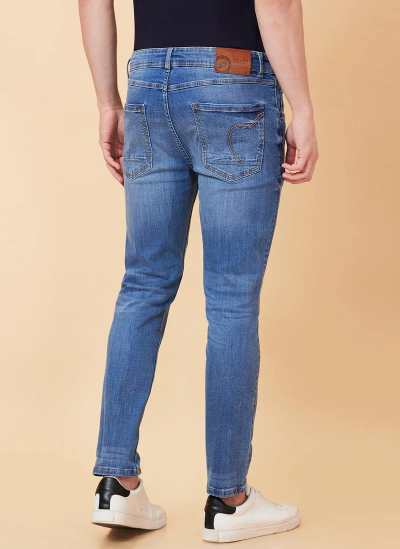Being Human MID TONE Men Heavy Fade Clean Look Stretchable Jeans for Men | Best Price UAE