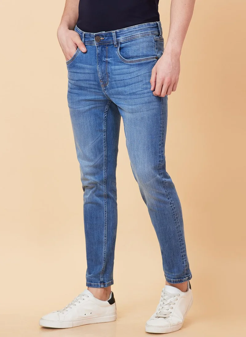 Being Human MID TONE Men Heavy Fade Clean Look Stretchable Jeans for Men | Best Price UAE