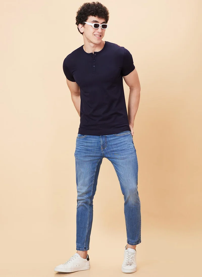 Being Human MID TONE Men Heavy Fade Clean Look Stretchable Jeans for Men | Best Price UAE