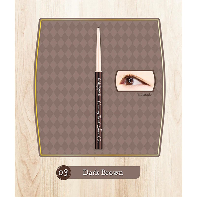 CANMAKE Creamy Touch Liner 03 Dark Brown 0.10g - Image 3