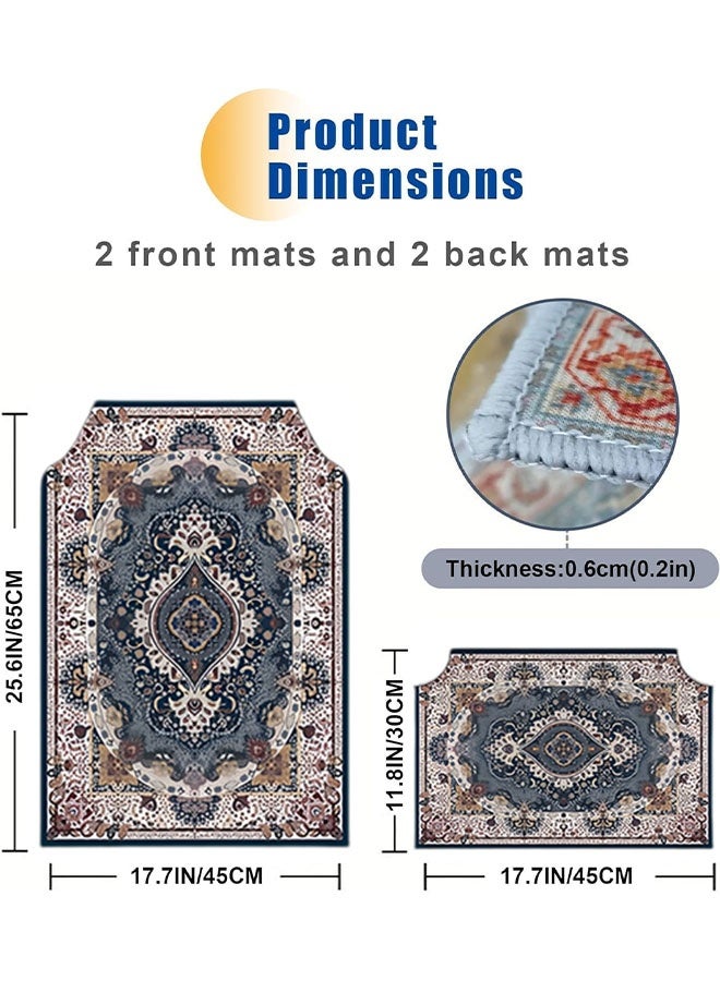 MLADEN 4PCS Floor Mats For Heavy Duty Vehicles SUVs And Trucks Premium Polyester Floor Mat Car Mats For Car Flooring Waterproof Decoration Universal Flooring For Car Interior Accessories(A) - Image 2