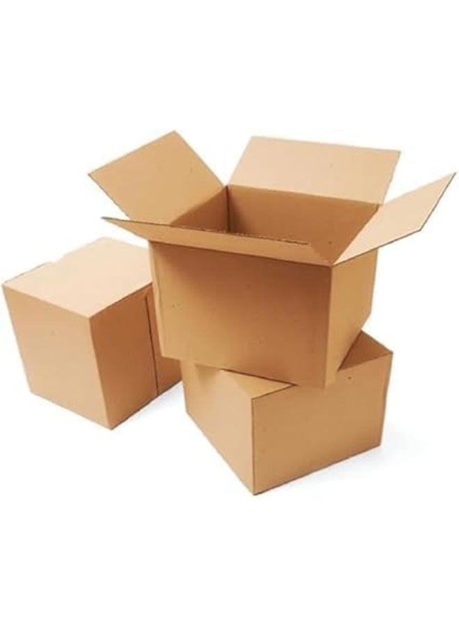 Heavy-Duty 5-Ply Double Wall Corrugated Cardboard Boxes – 44 × 44 × 44 cm Packing, Shipping & Storage Cartons, Brown (Pack of 3). - Image 2