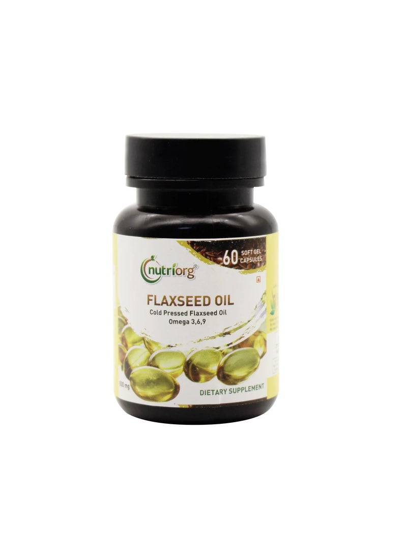 nutriorg Nutriorg Flaxseed Oil Soft Gel 60 Capsule 500mg - Image 1
