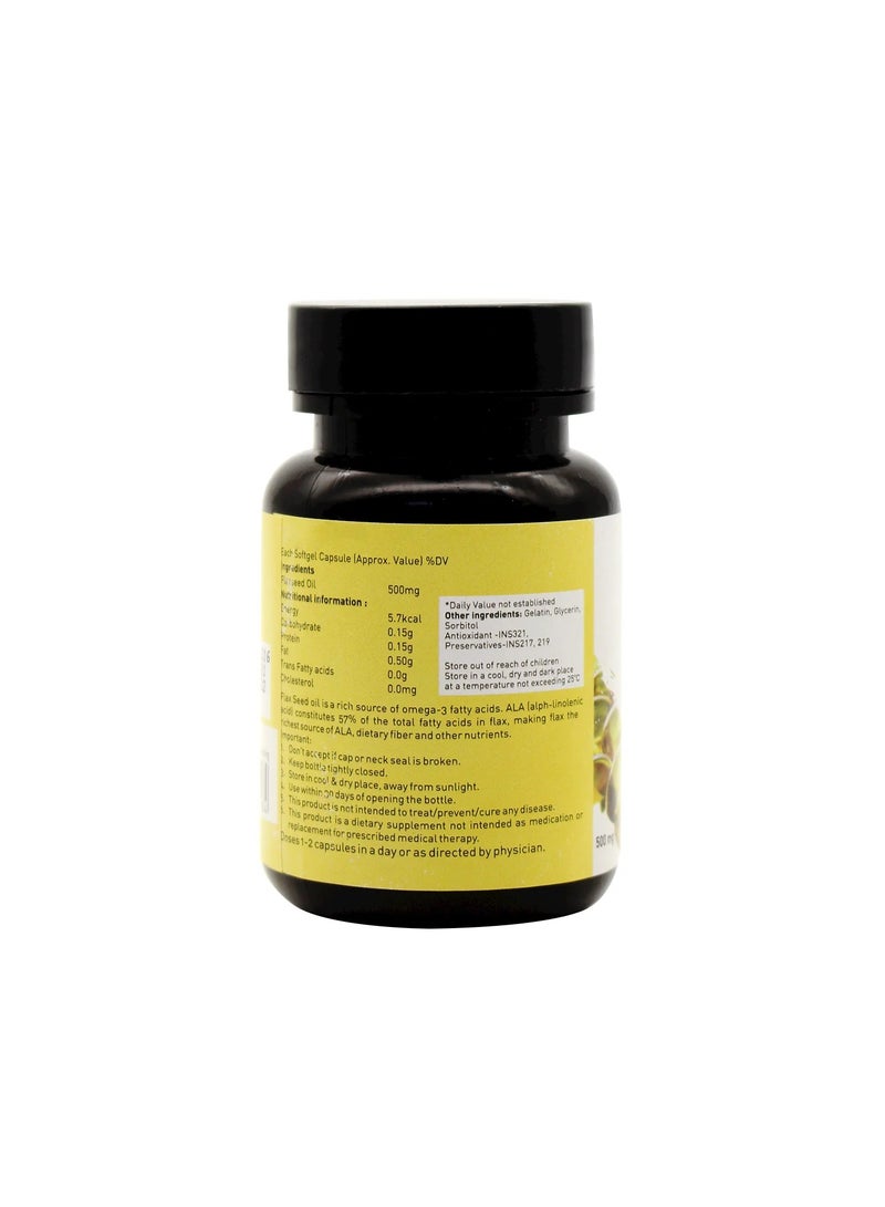 nutriorg Nutriorg Flaxseed Oil Soft Gel 60 Capsule 500mg - Image 2