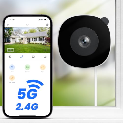 INFIYA 2K Window Cameras for Home Security 5Ghz 24Ghz WiFi Window Camera Color Night Vision Motion Human Detection Continuous 247 Recording CloudOptional Local Storage K1 1P - Image 1