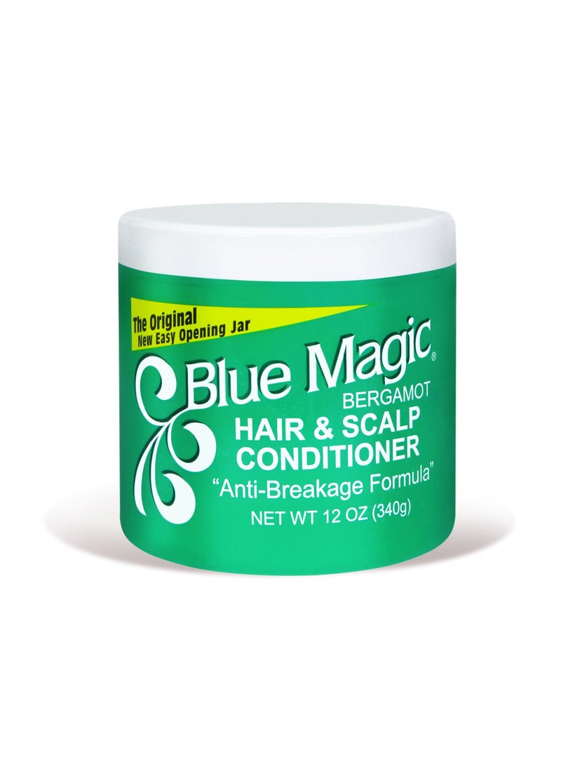 BLUE MAGIC Blue Magic Bergamot Hair & Scalp 12 Ounce Jar (354ml) (6 Pack) 