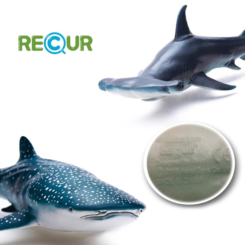 Gemini&Genius Whale Shark Hammerhead Shark Toys, Sea Animal Action Figures Ocean Model Toy Set for Play or Display, Gift, Educational, Role Play, Swim, Bath and Collection - Image 3