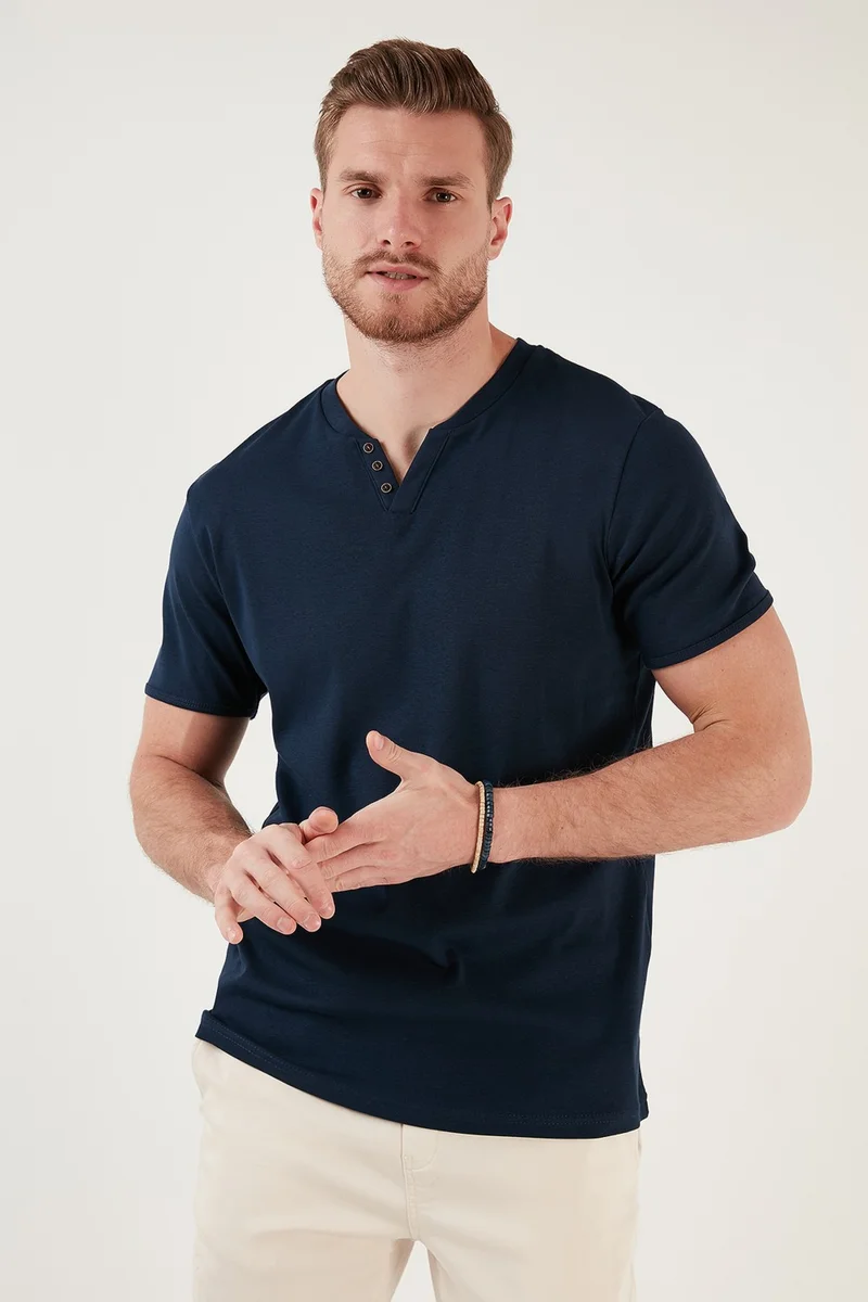 بوراتي 100% Cotton V-Neck Slim Fit T Shirt Men's T SHIRT 5902122