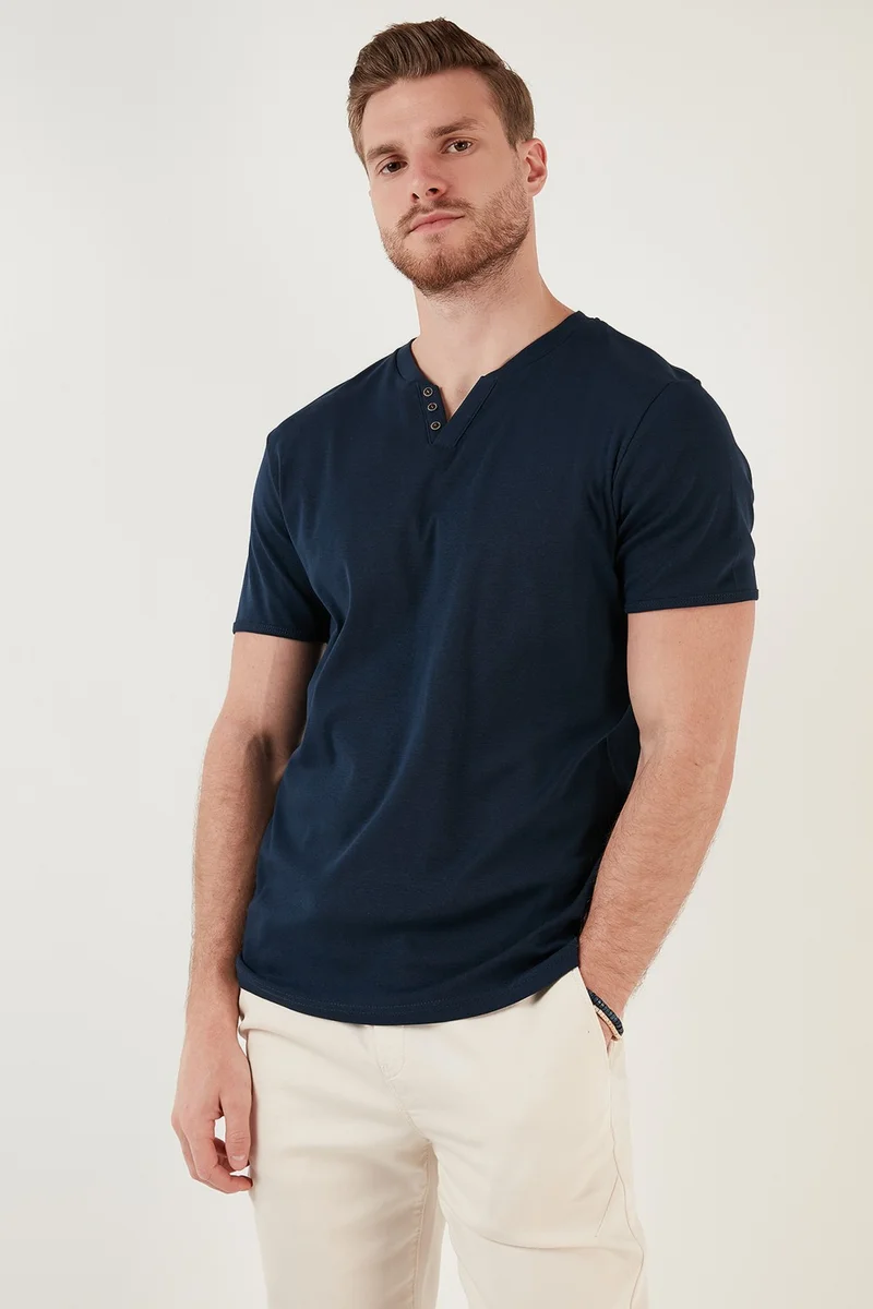 بوراتي 100% Cotton V-Neck Slim Fit T Shirt Men's T SHIRT 5902122