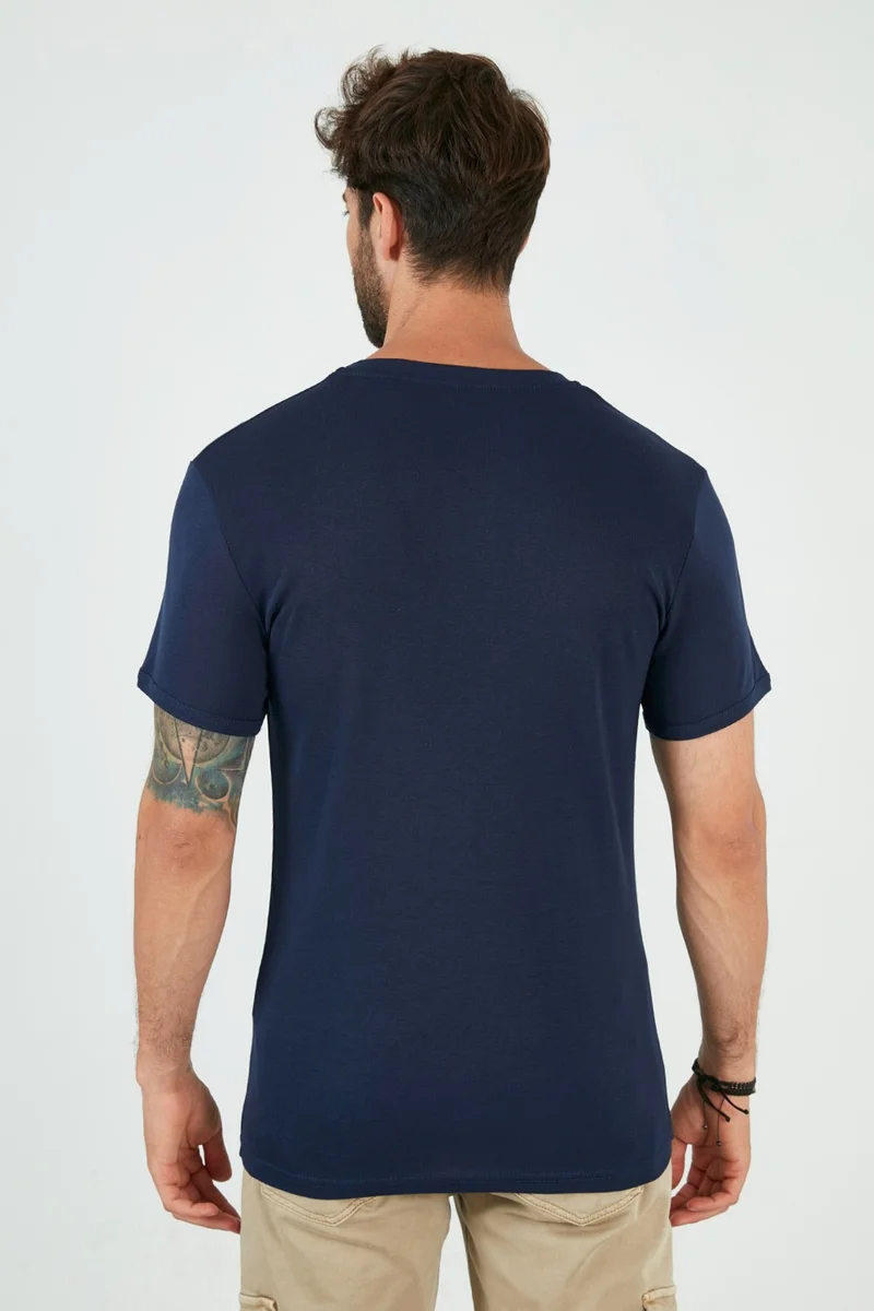بوراتي 100% Cotton V-Neck Slim Fit T Shirt Men's T SHIRT 5902122