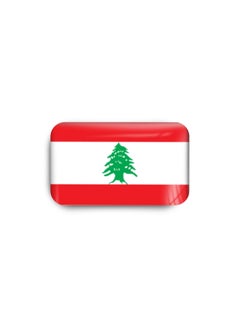 971ميديا علم لبنان - بادج معدني مطلي بطبقة إيبوكسي مع دبوس مغناطيسي لا يتسبب في تمزيق الملابس  - Image 2