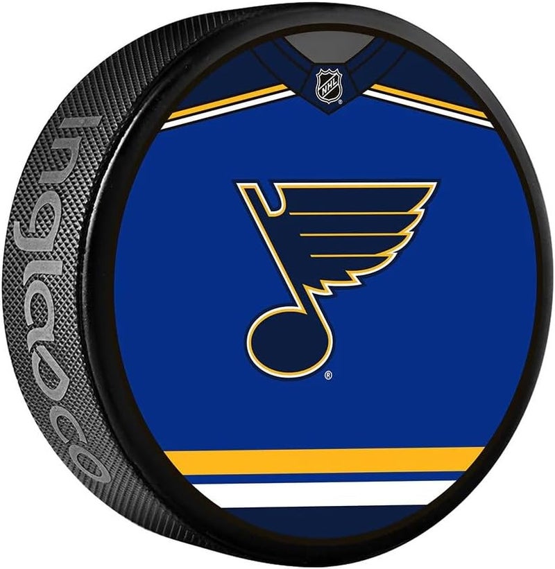 St Louis Blues Jersey Design Hockey Puck
