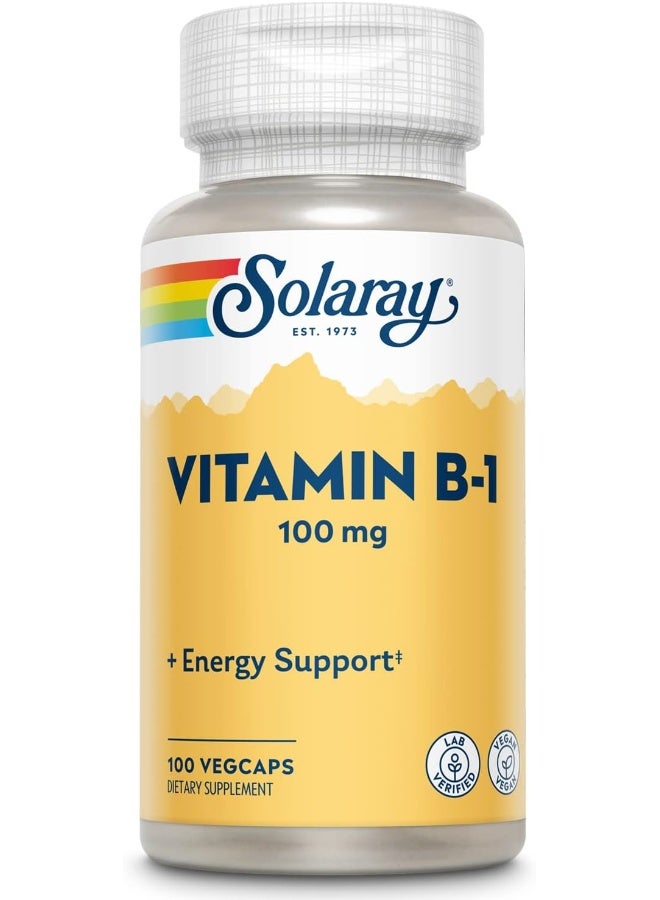 SOLARAY Vitamin B1 - 100mg  100 Capsules - Image 1